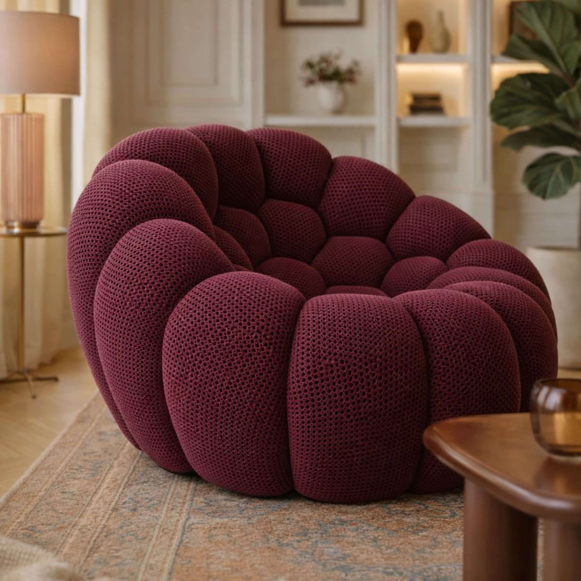 Fauteuil cosy bordeaux confortable Cocoonair