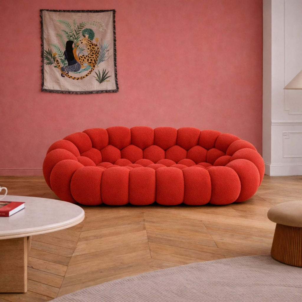 Canapé 2 places rouge confortable Cocoonair