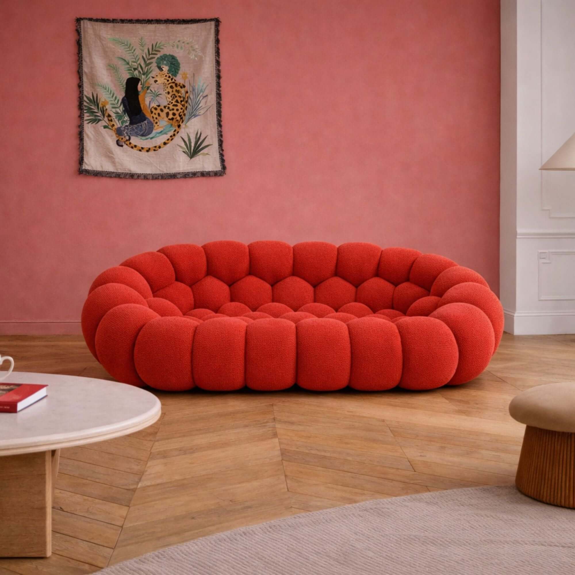 Canapé 2 places rouge confortable Cocoonair