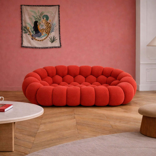 Canapé 2 places rouge confortable Cocoonair