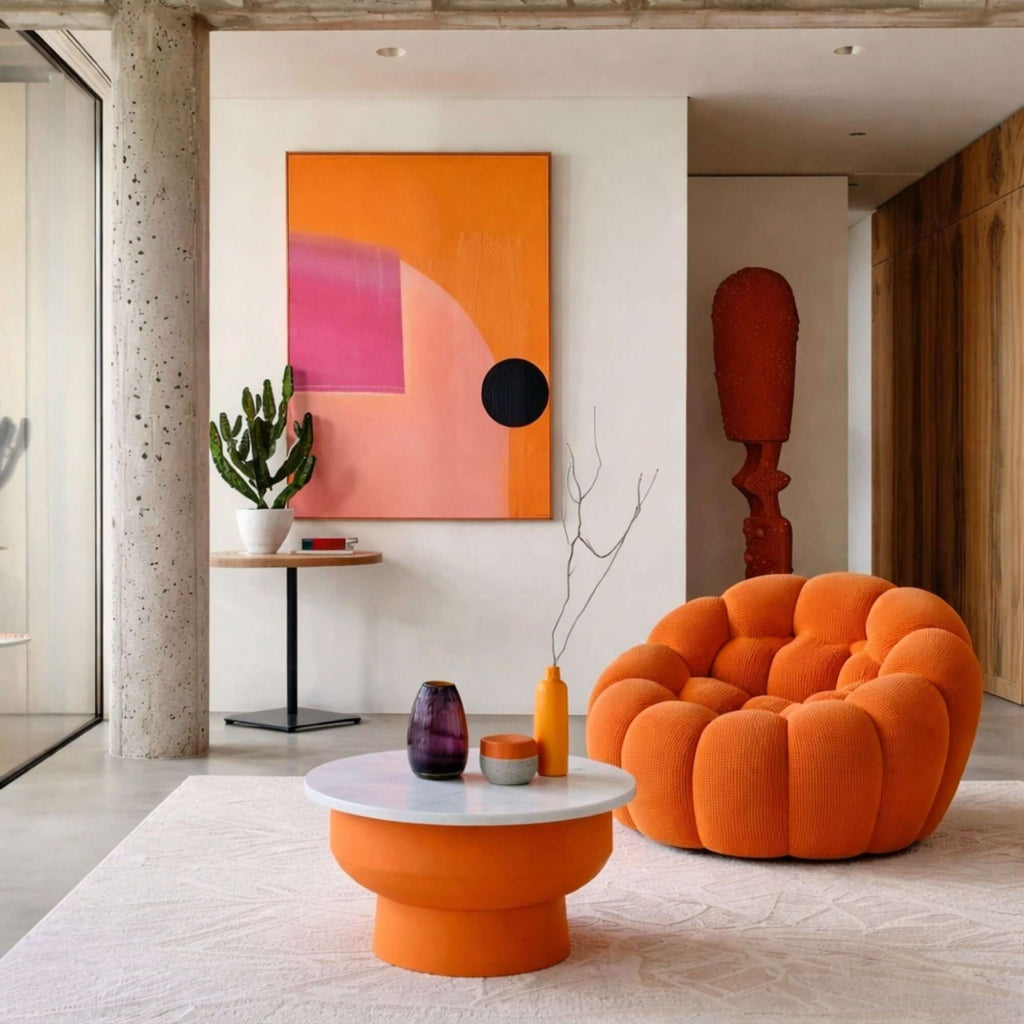Fauteuil cosy orange confortable Cocoonair