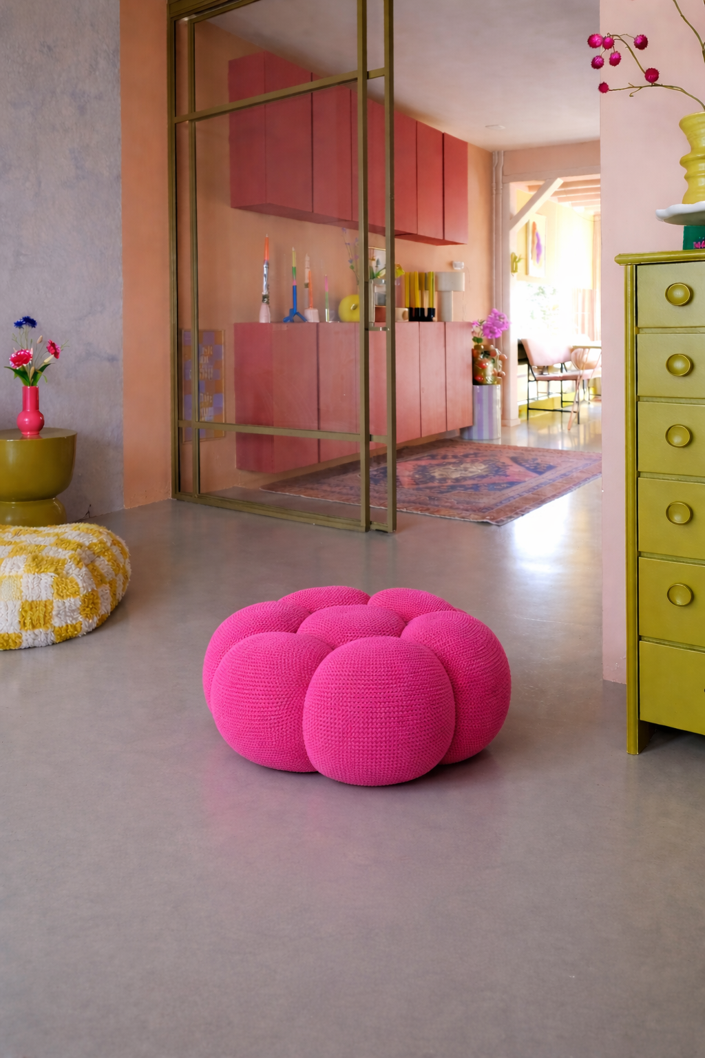 Cocoon Pouf Rose