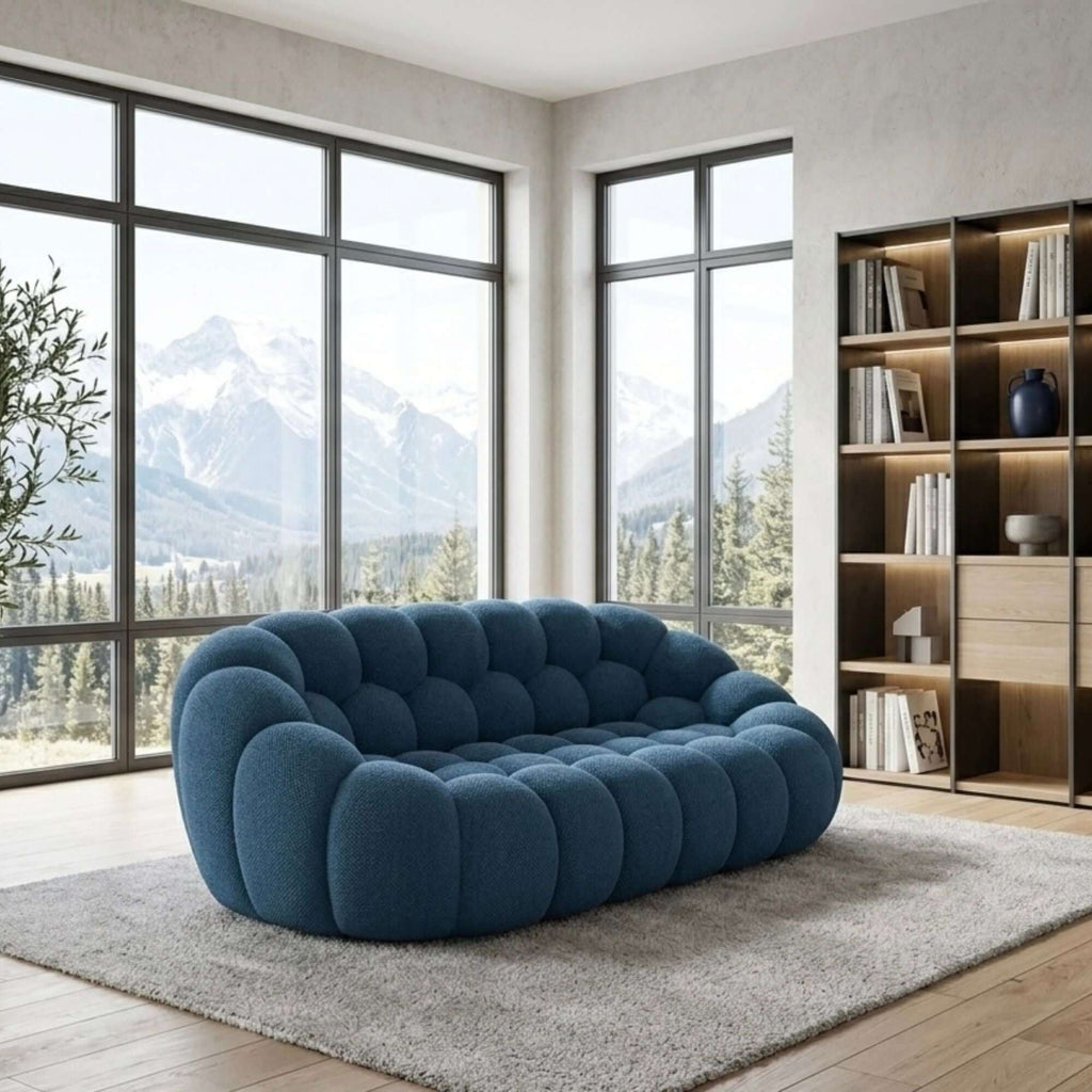 Canapé 2 places bleu confortable Cocoonair