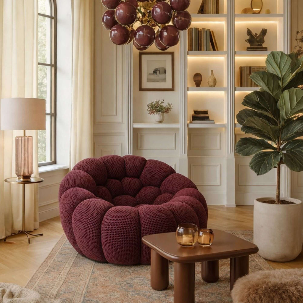 Fauteuil cosy bordeaux confortable Cocoonair