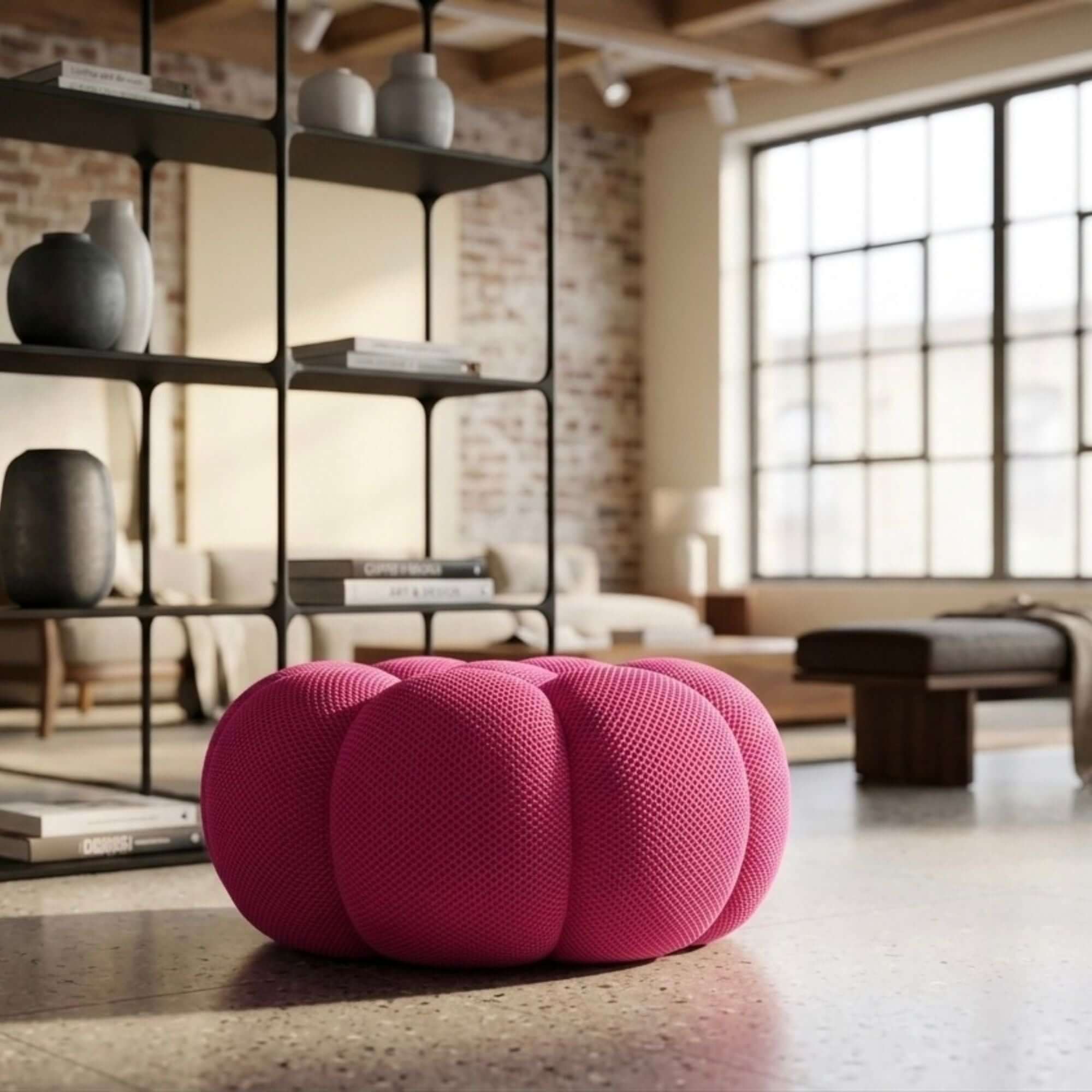 Pouf cosy rose confortable – design moderne Cocoonair