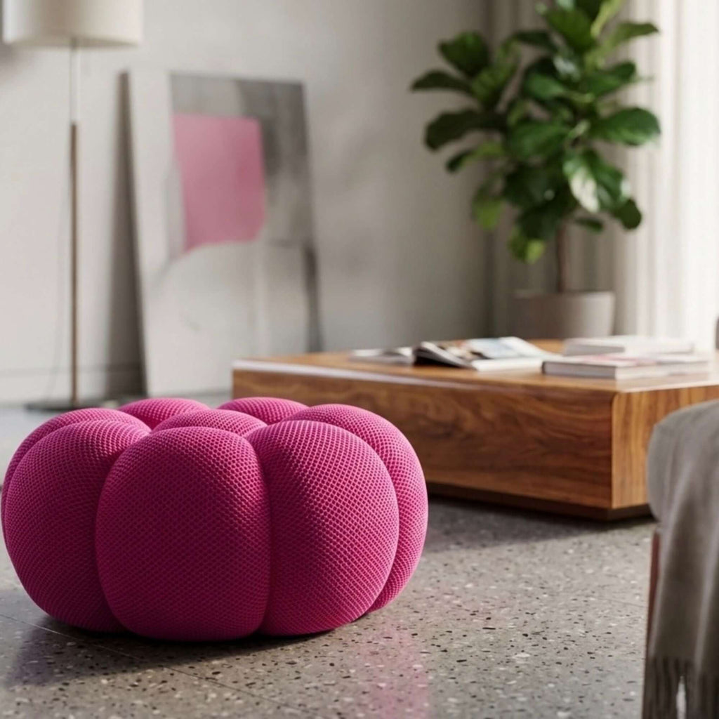 Pouf cosy rose confortable – design moderne Cocoonair