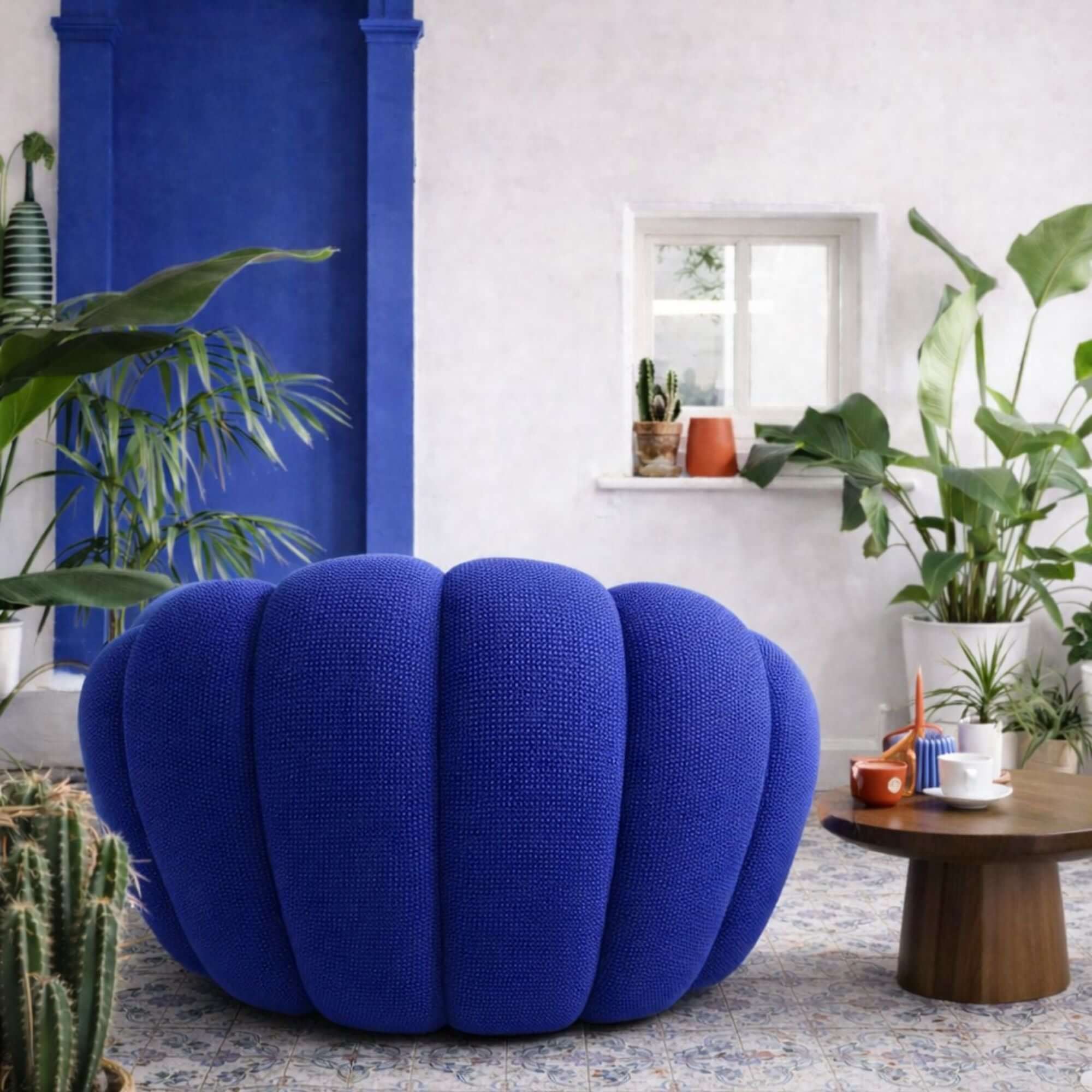 Fauteuil cosy bleu confortable Cocoonair