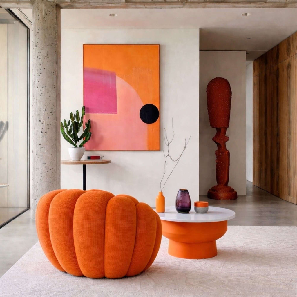 Fauteuil cosy orange confortable Cocoonair