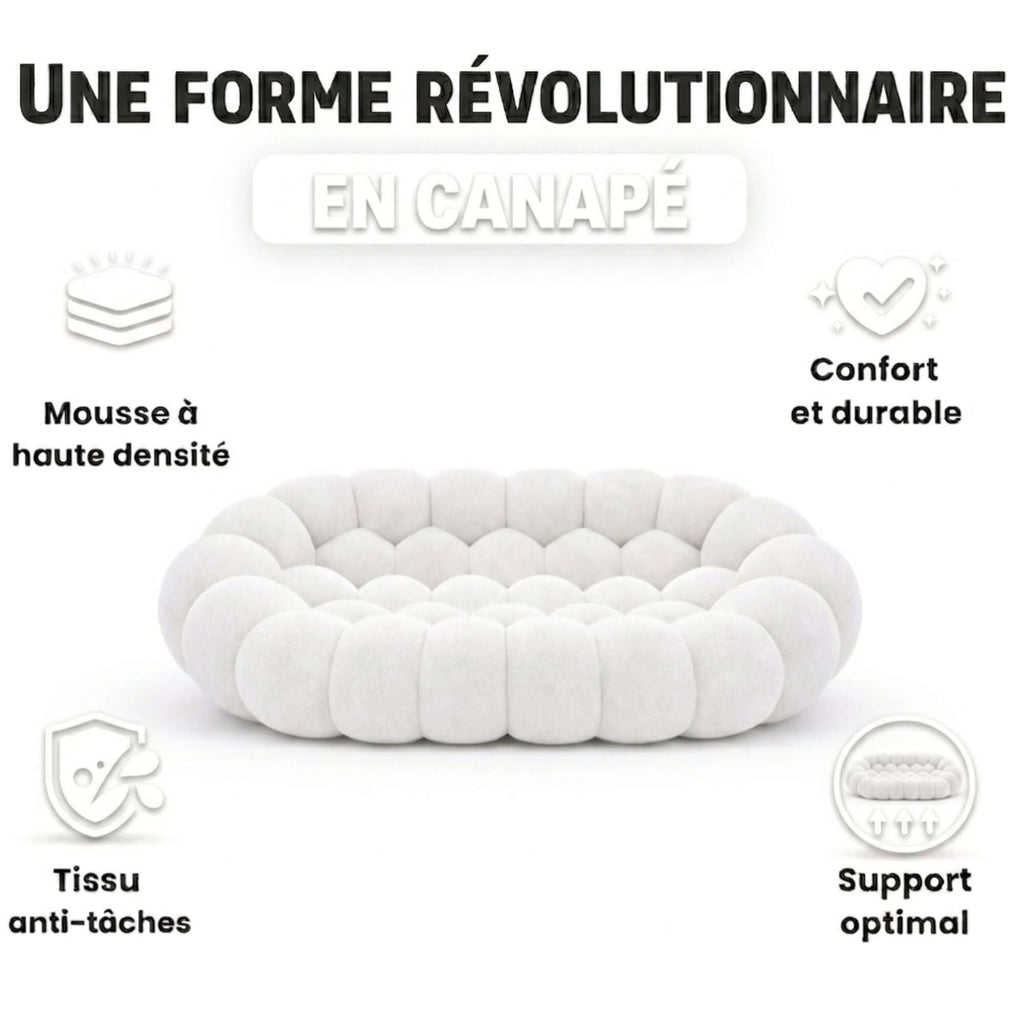 Canapé 2 places blanc confortable Cocoonair