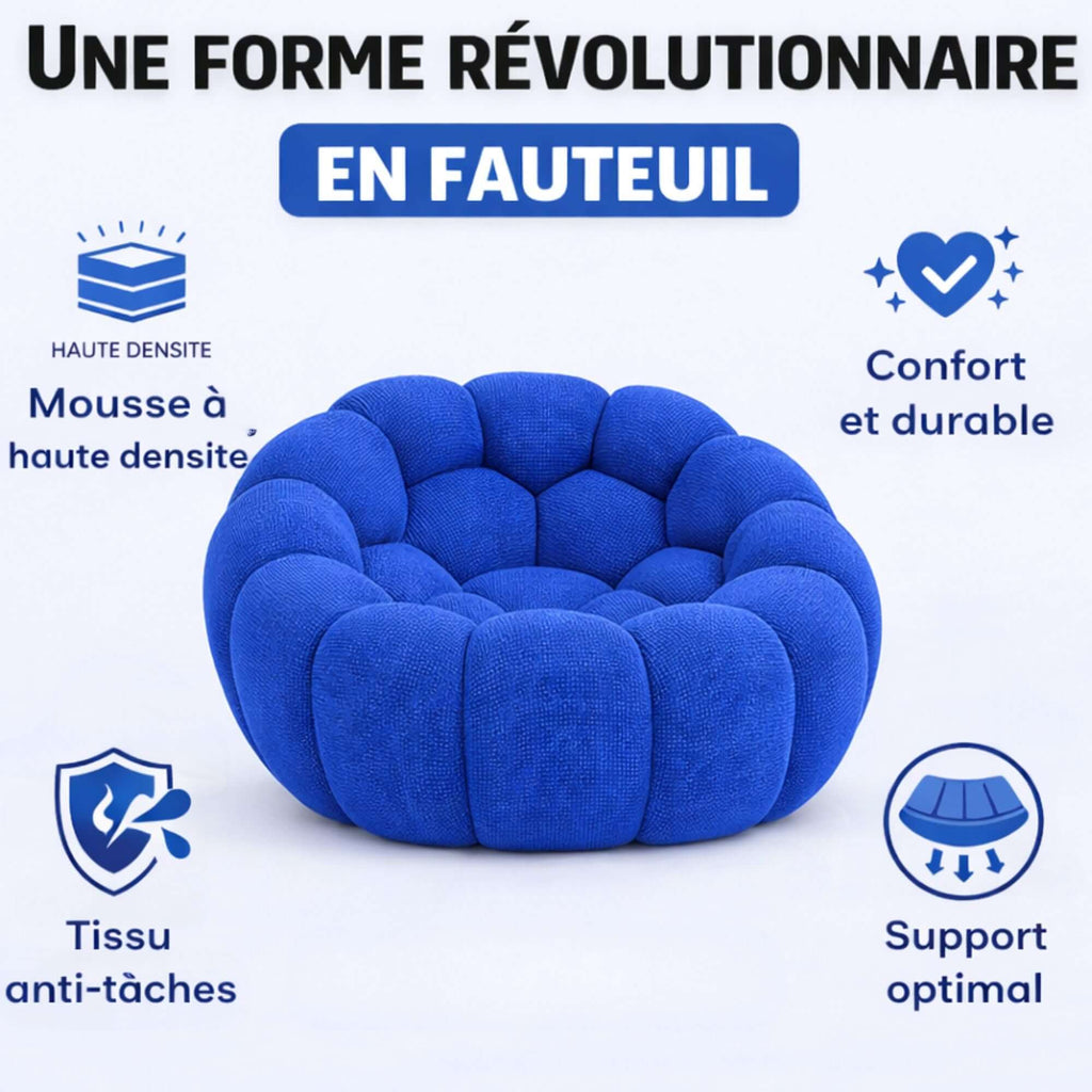 Fauteuil cosy bleu confortable Cocoonair
