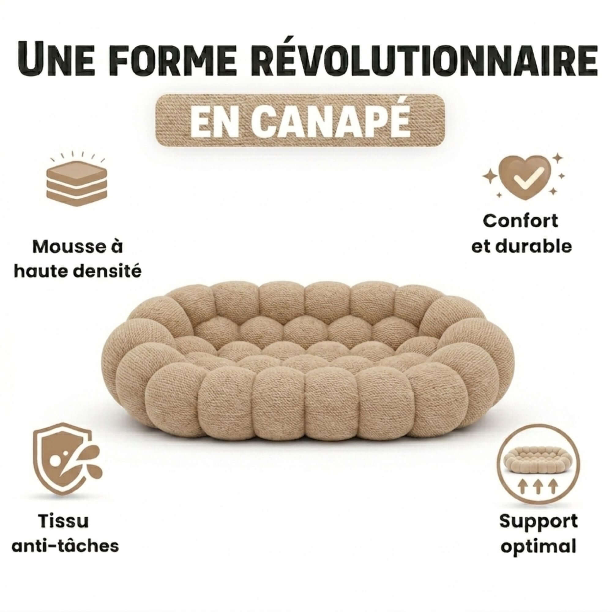 Canapé 2 places corde confortable Cocoonair