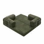 Canapé cosy kaki confortable angle droit