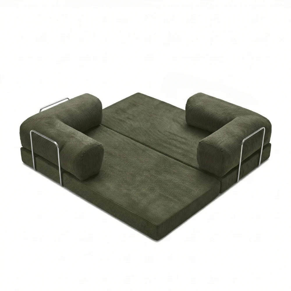 Canapé cosy kaki confortable angle droit