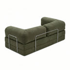 Canapé cosy kaki confortable angle gauche