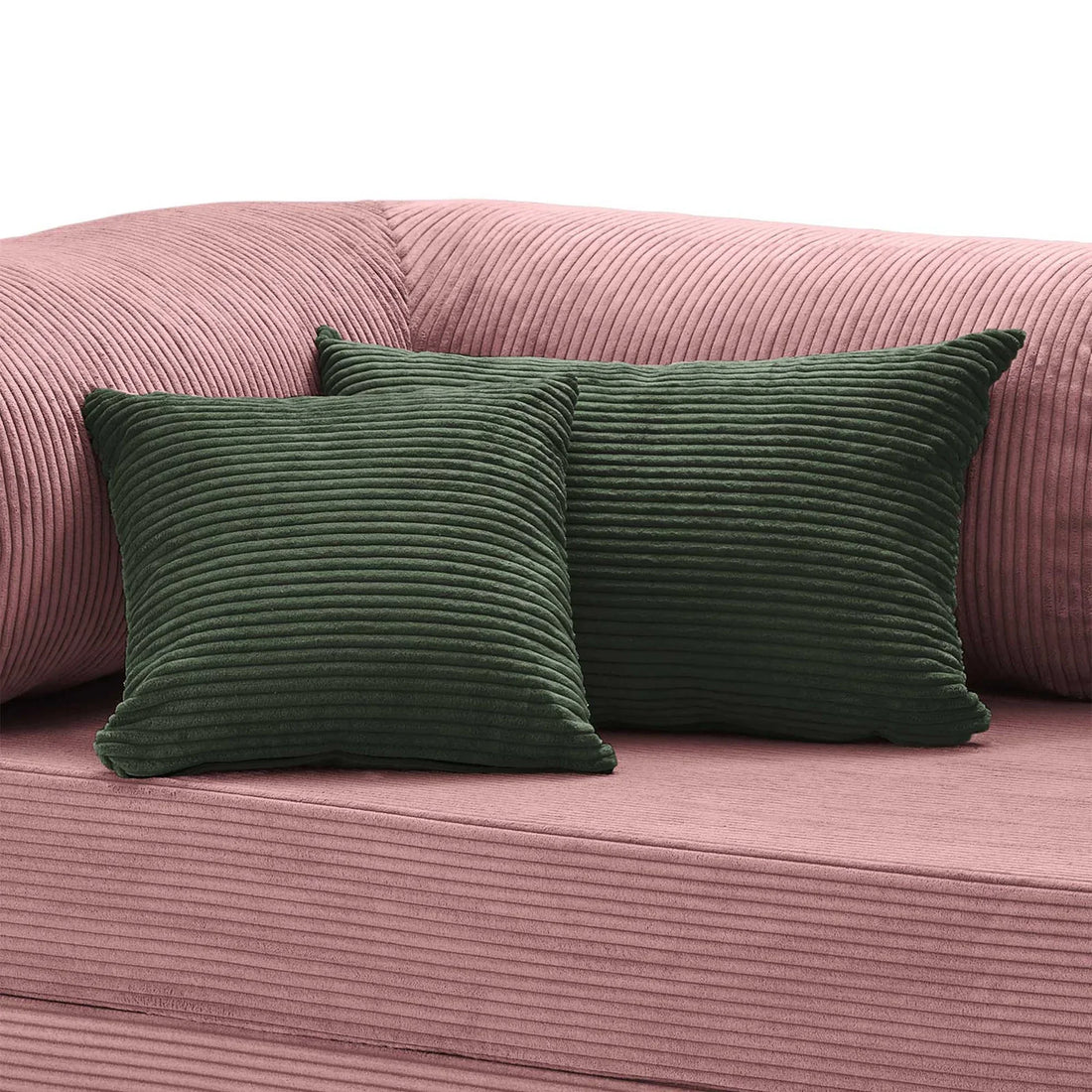 Coussin velours côtelé émeraude Cocoonair