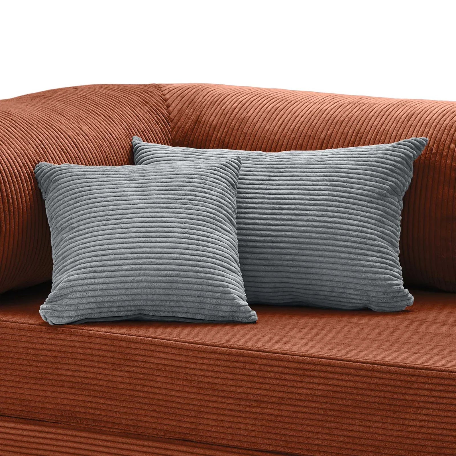 Coussin velours côtelé gris foncé confortable – design élégant Cocoonair