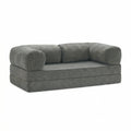 Canapé cosy gris confortable vue de face