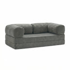 Canapé cosy gris confortable vue de face