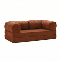    Canapé cosy rouille confortable vue de face