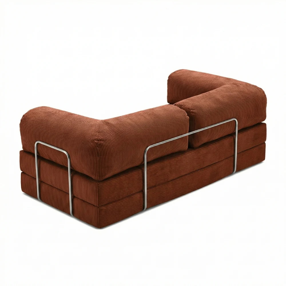     Canapé cosy rouille confortable angle gauche